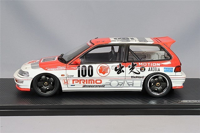 Ignition Model IG3507 1/18 Honda Civic SiR EF9 Mugen Idemitsu White/Red Resin