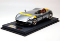 Looksmart LS18_21A 1/18 Ferrari Monza SP1 2019 Grigio Titanio Grey Icona Resin