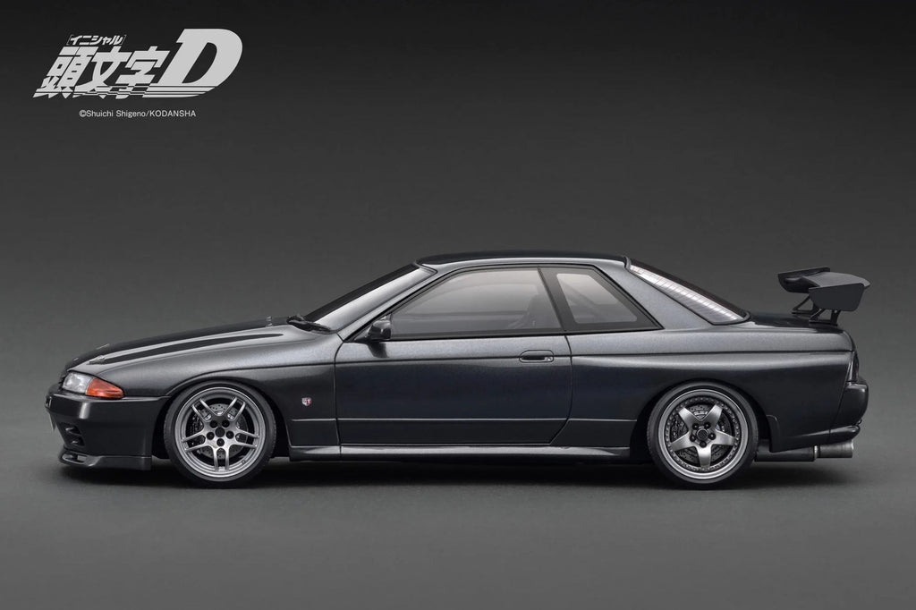 Ignition Model IG3545 1/18 Skyline GT-R BNR32 Initial D Gunmetal