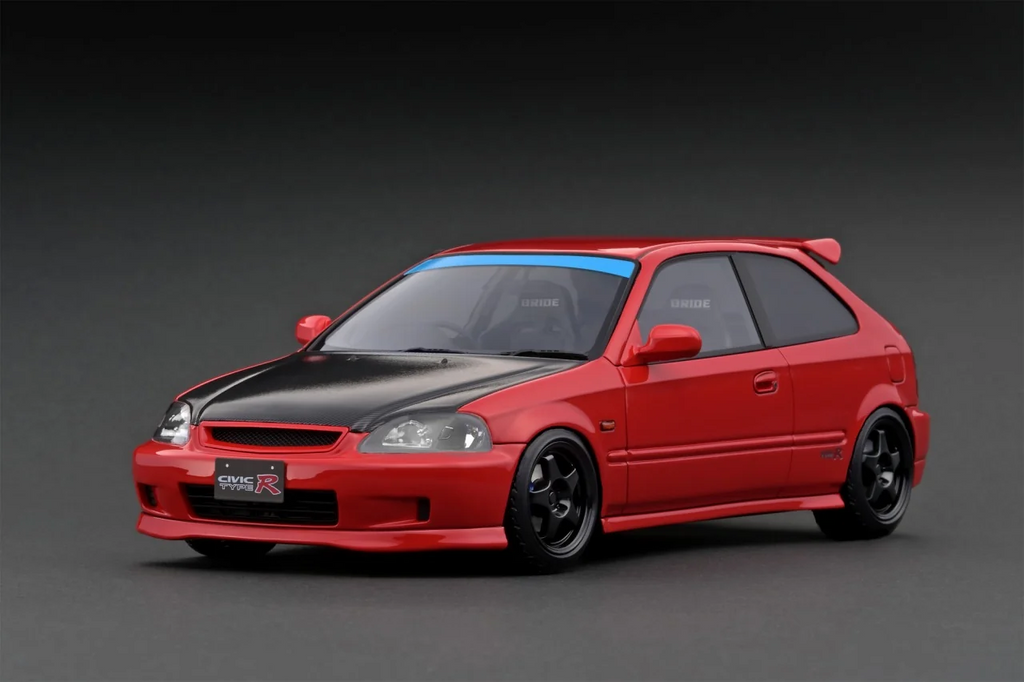 Ignition Model IG2677 1/18 Honda Civic Type R EK9 Red Carbon Resin