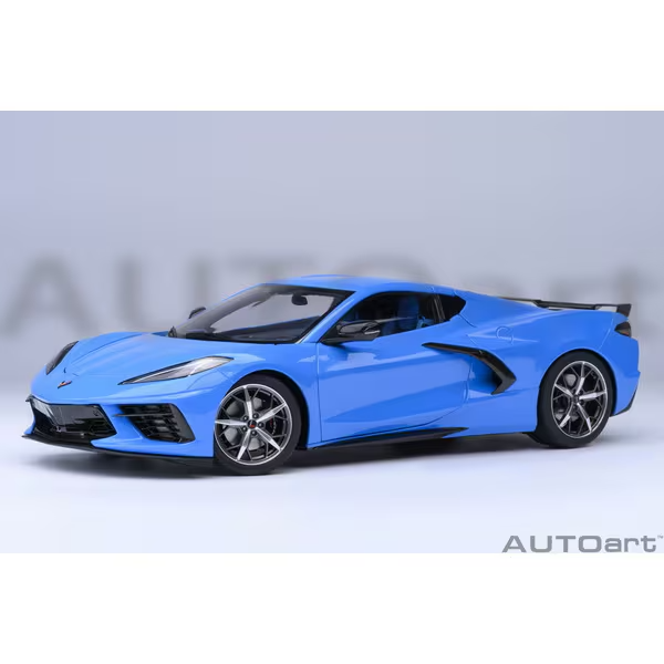 AUTOart 71281 1/18 Chevrolet Corvette C8 Stingray Z51 Rapid Blue Diecast