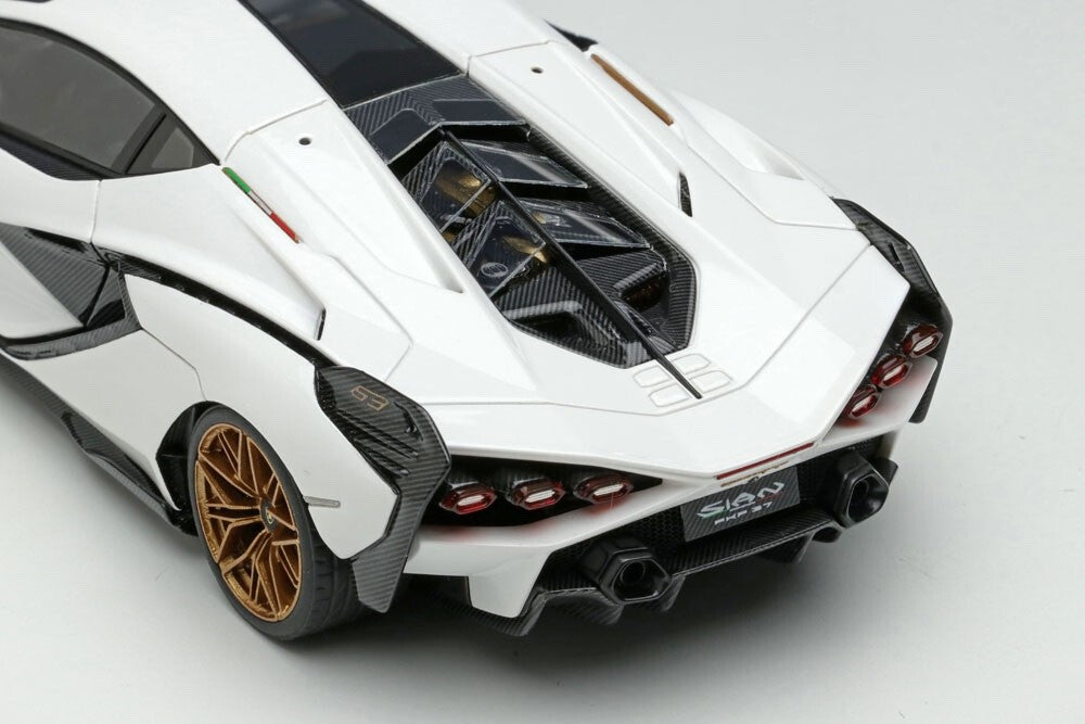 EIDOLON EM533B 1/43 Lamborghini Sian FKP 37 2019 Bianco Monocerus Limited 100pcs