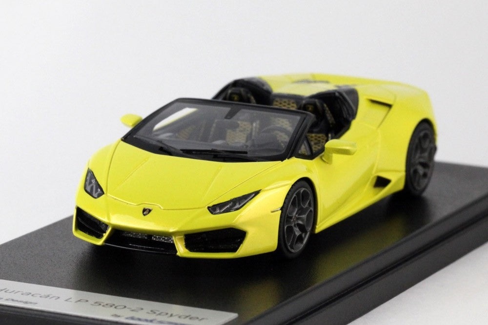 Looksmart LS464A 1/43 Lamborghini Huracan LP580-2 Spyder Giallo Tenerife Resin