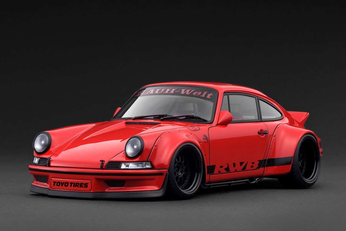 Ignition Model IG3874 1/18 RWB Backdate Red Widebody Porsche Resin