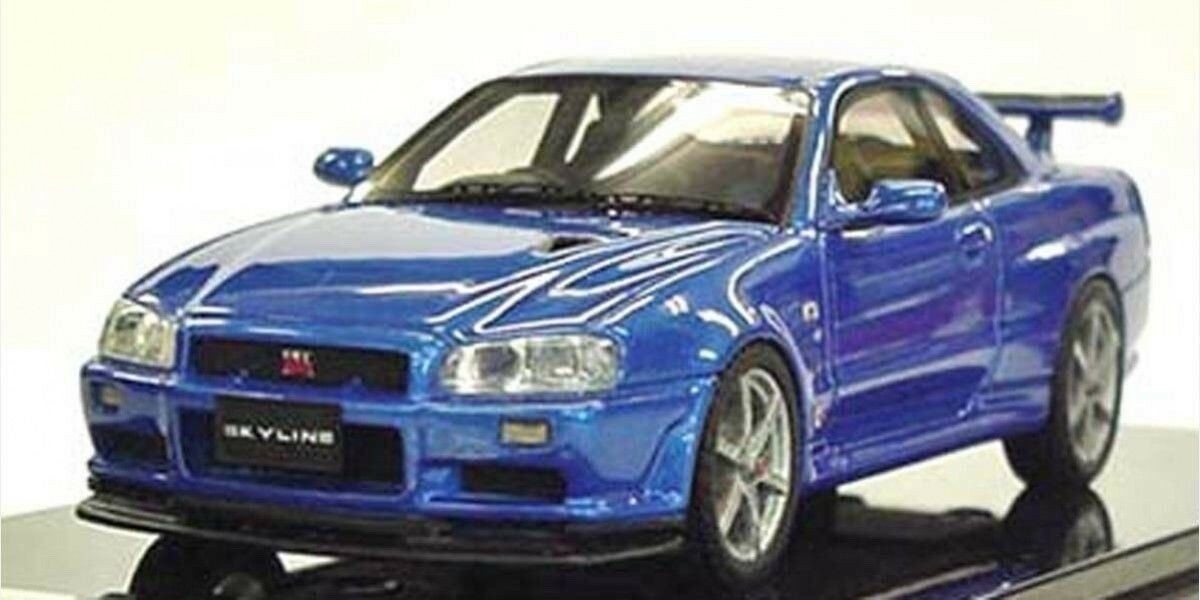Kyosho/BBR K04011BL 1/43 Nissan Skyline GT-R V-Spec II R34 Blue Resin