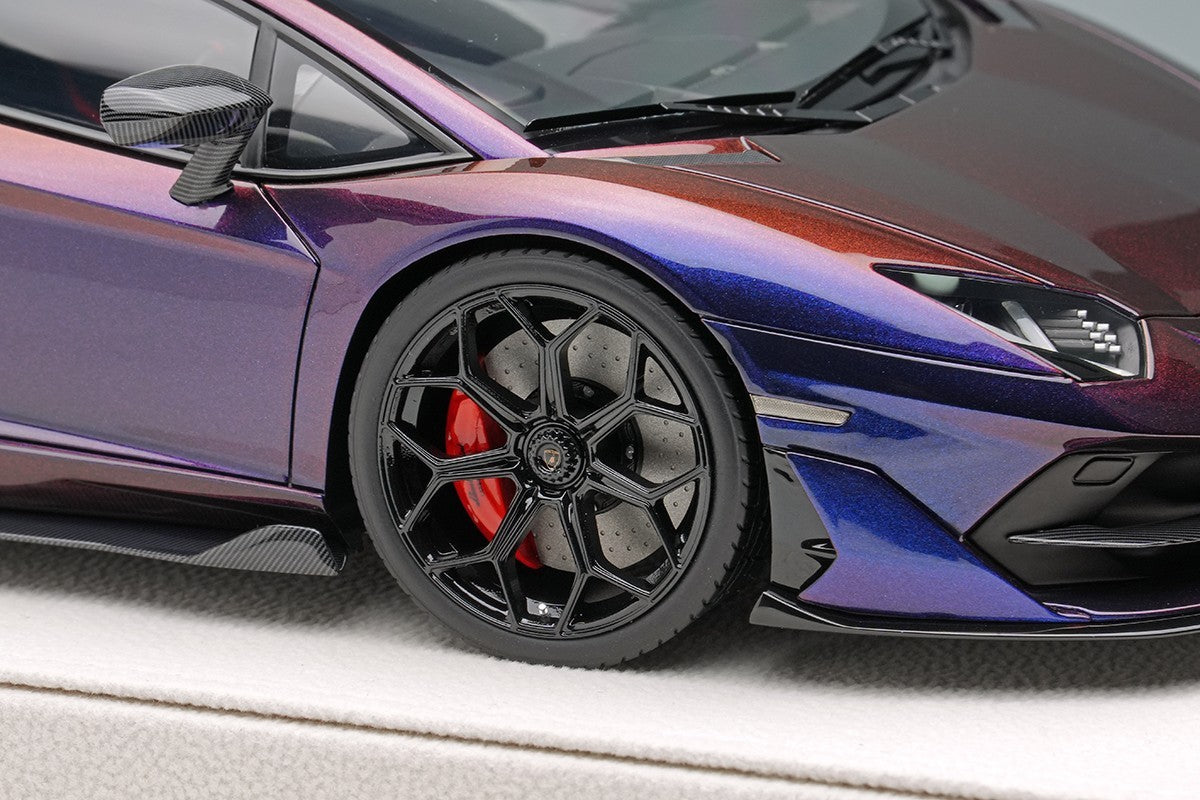 Make Up EIDOLON EML025J 1/18 Lamborghini Aventador SVJ 2018 Blu Hal LeirionWheel