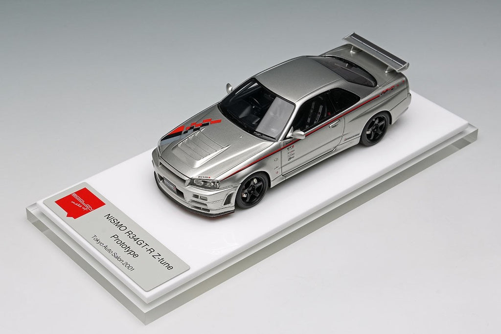 Make Up EIDOLON EM791 1/43 Nismo R34 GT-R Z-tune Prototype TAS 2001 Silver