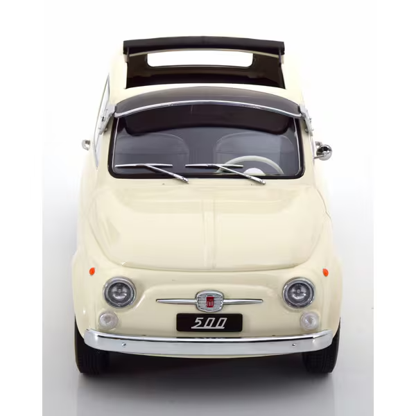 KK Scale KKDC120062 - 1/12 Fiat 500 F Custom 1968 Cream [Die-cast Mini Car]