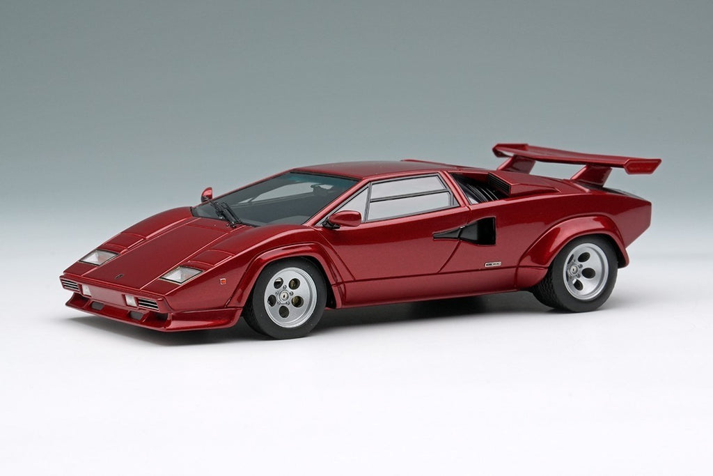 Make UpEIDOLON EM432L 1/43 Lamborghini Countach LP400S 1980 w Rear Wing Burgundy