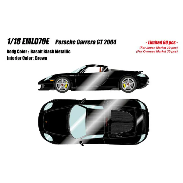 EIDOLON EML070E 1/18 Porsche Carrera GT 2004 Basalt Black Metallic