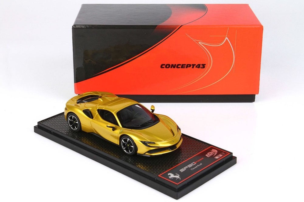 BBR BBRC249A1 1/43 Ferrari SF90 Spider Closed Roof Giallo Montecarlo Ltd 40pcs