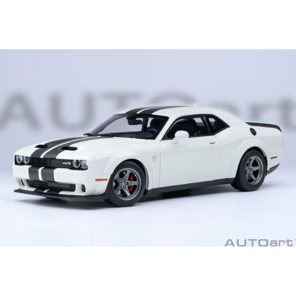 AUTOart 71766 1/18 Dodge Challenger SRT Super Stock 2023 White Diecast
