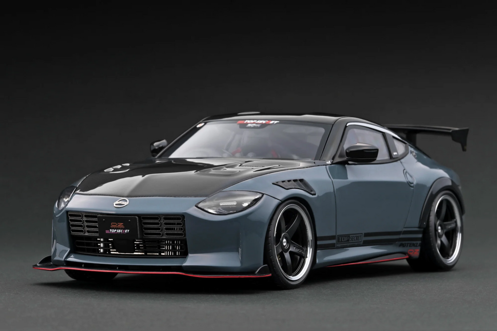 Ignition Model IG3388 1/18 TOP SECRET Nissan Fairlady Z RZ34 Stealth Gray Resin