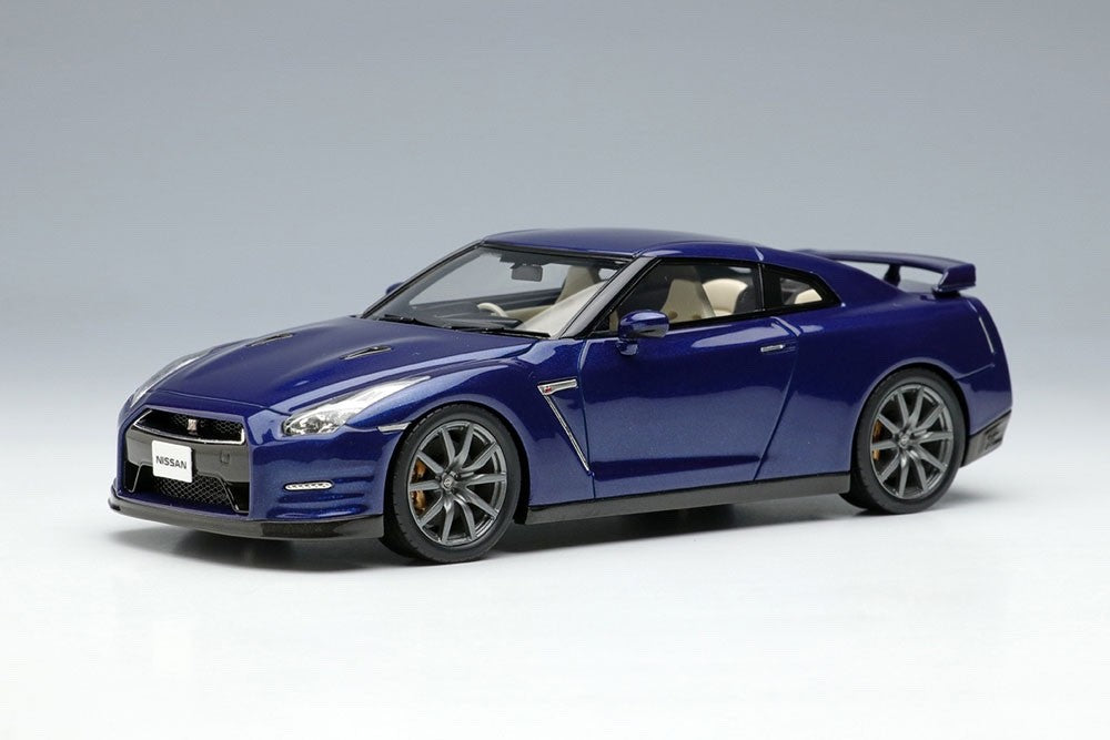 EIDOLON EM414D 1/43 Nissan GT-R R35 2014 Premium Edition Aurora Flare Blue Pearl