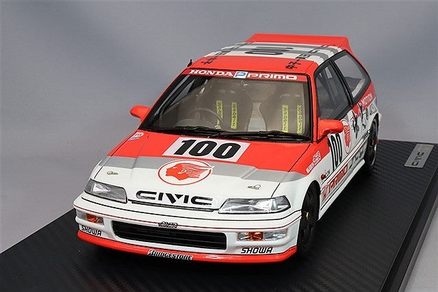 Ignition Model IG3507 1/18 Honda Civic SiR EF9 Mugen Idemitsu White/Red Resin