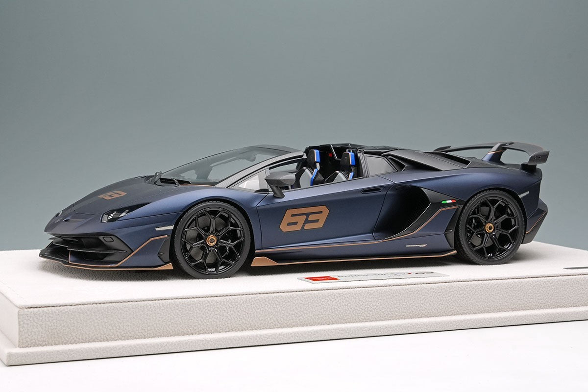 Make Up EIDOLON EML030J 1/18 Lamborghini Aventador SVJ 63 Roadster Blue Emera