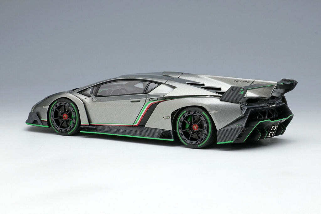 EIDOLON EM449C 1/43 Lamborghini Veneno 2013 Metallic Gray Green Accent Resin Car