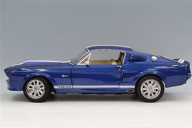 KK Scale KKDC120174 1/12 Ford Mustang Shelby GT500 1967 Blue Met White Diecast