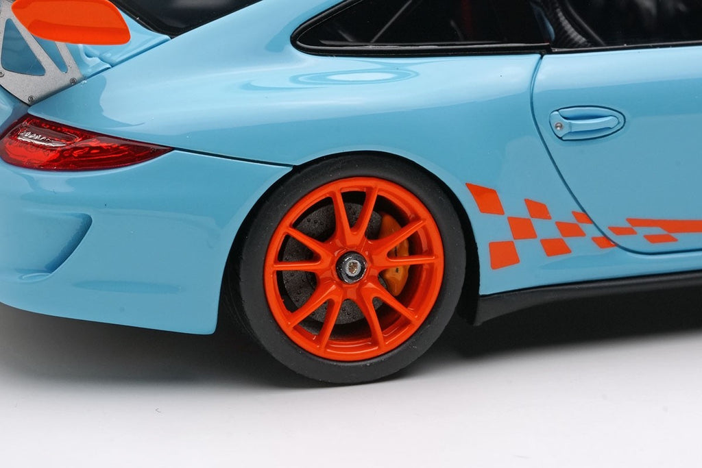 EIDOLON EM603C 1/43 Porsche 911 997.2 GT3 RS 2010 Gulf Blue Orange Stripe Resin