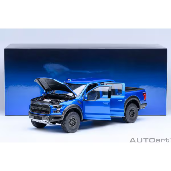 AUTOart 72949 1/18 Ford F-150 Raptor SuperCrew 2019 Blue Diecast