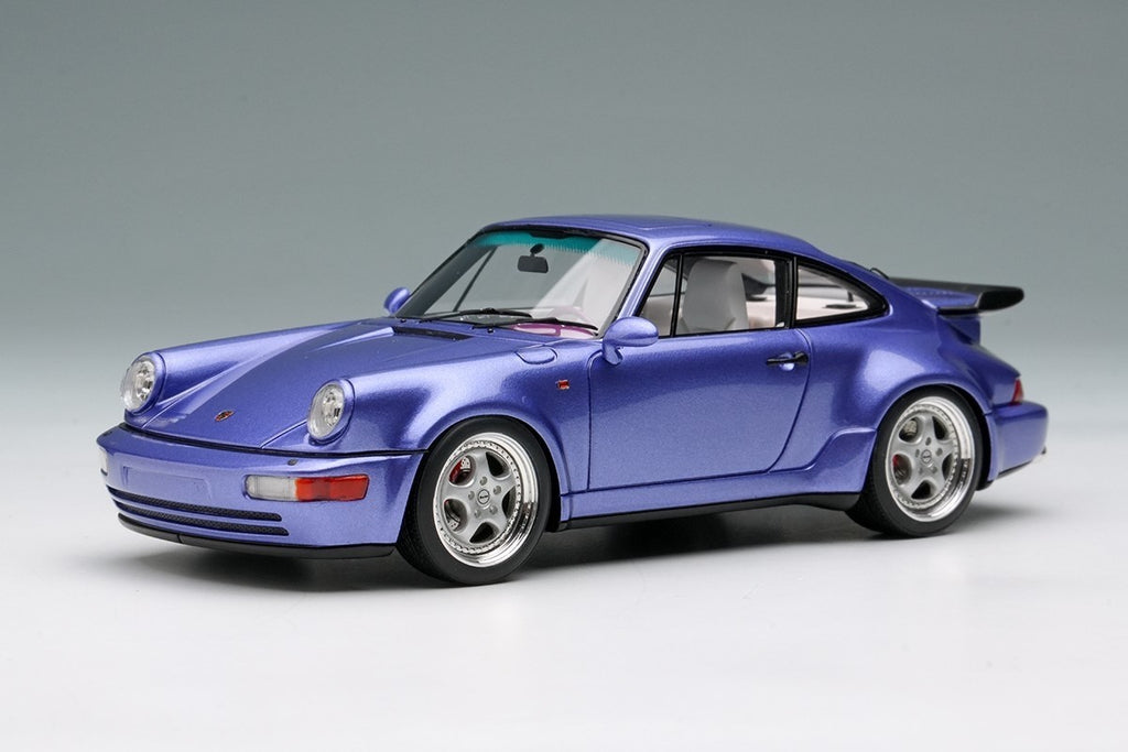 Make Up VISION VM158I 1/43 Porsche 911 964 Turbo 3.6 1993 Lavender Blue Resin