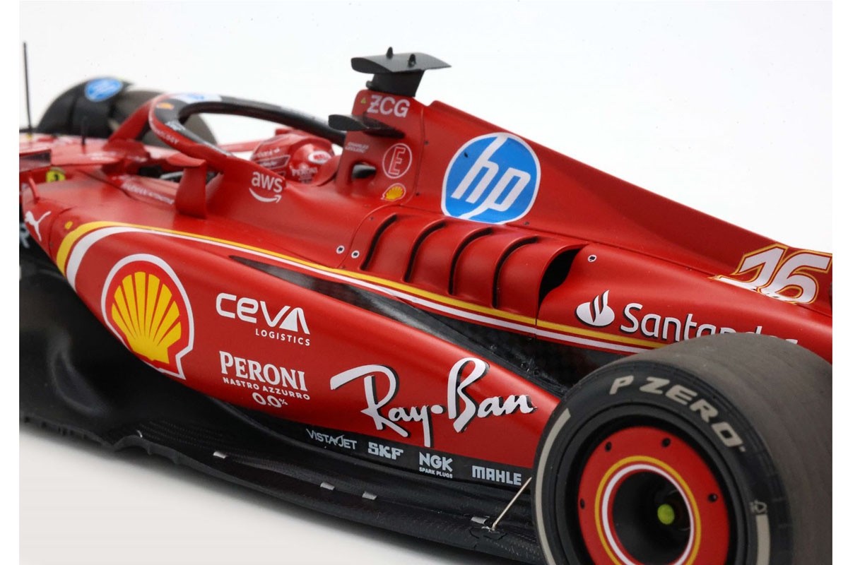 BBR BBR241816EDIE 1/18 Ferrari SF-24 2024 US GP Austin C.Leclerc Winner Diecast