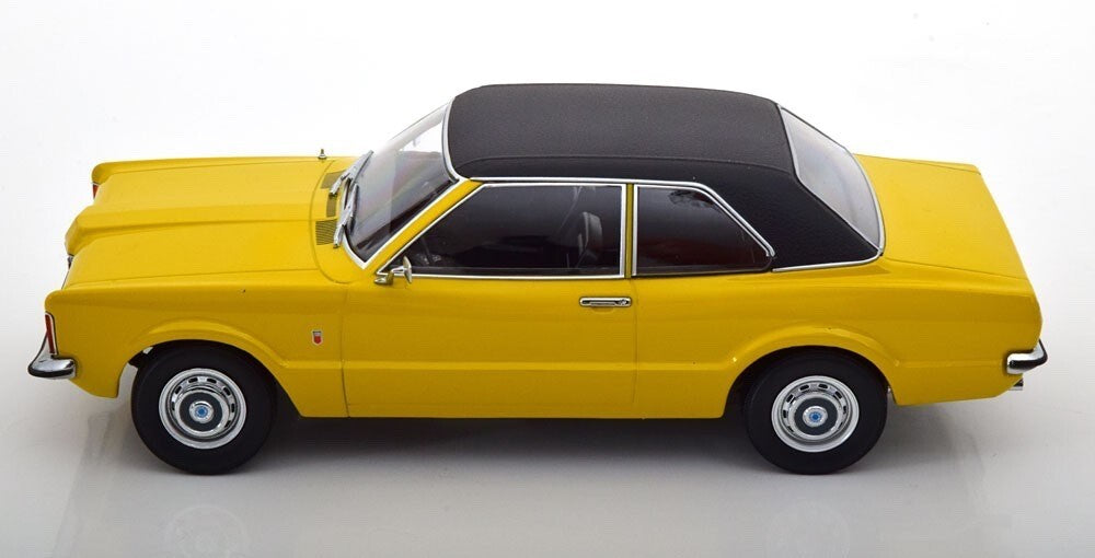 KK scale KKDC180973 1/18 Ford Taunus L Sedan 1971 Yellow/Black Die-cast