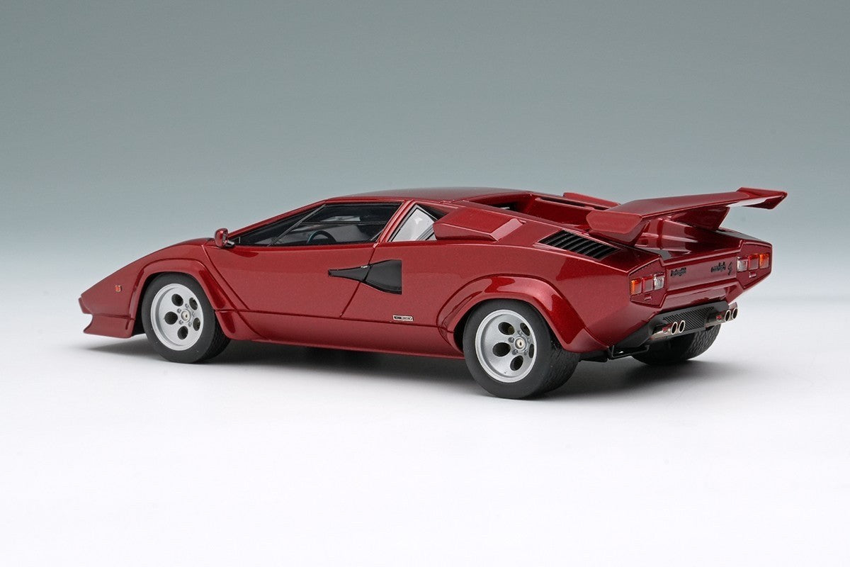 Make UpEIDOLON EM432L 1/43 Lamborghini Countach LP400S 1980 w Rear Wing Burgundy