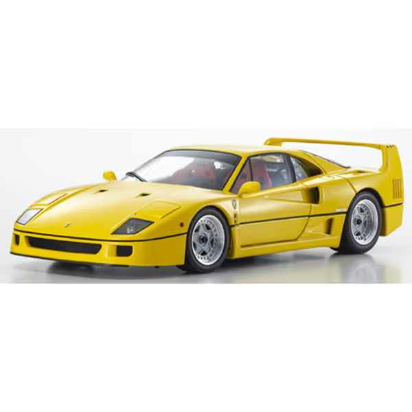 Kyosho KS08416Y 1/18 Ferrari F40 Yellow Die-cast Model Car – High Quality