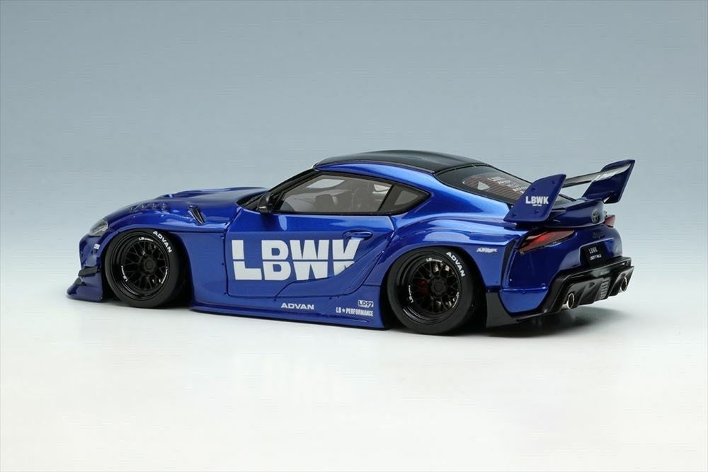 Make Up EIDOLON LB017C 1/43 LB-WORKS GR Supra Candy Blue Metallic LD97 Wheels