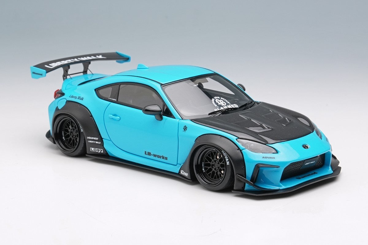 EIDOLON LB022C 1/43 Toyota GR86 LB Nation Pearl Light Blue Resin Model