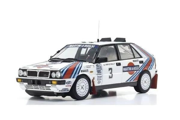 Kyosho KS08960E 1/18 Lancia Delta HF 4WD Olympus Rally 1987 #3 White