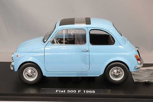 KK Scale KKDC120035 1/12 Fiat 500F 1968 Light Blue Classic Diecast