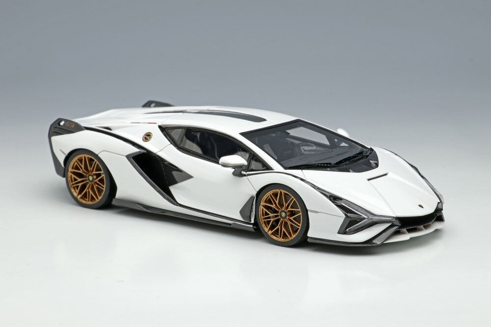 EIDOLON EM533B 1/43 Lamborghini Sian FKP 37 2019 Bianco Monocerus Limited 100pcs