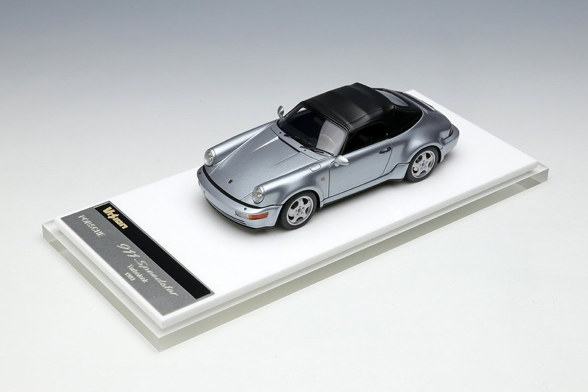 Make Up EIDOLON VM166A 1/43 Porsche 911 964 Speedster Polar Silver Finish 1993