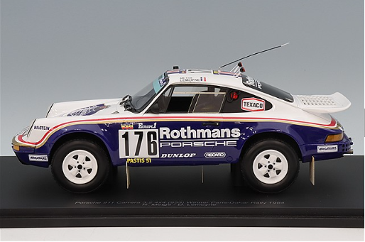 Spark S18S318 1/18 Porsche 911 Carrera 3.2 953 Dakar Winner 1984 Multi Resin