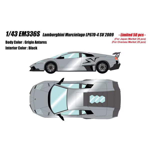EIDOLON EM336S 1/43 Lamborghini Murciélago LP670-4 Super Veloce 2009 Silver