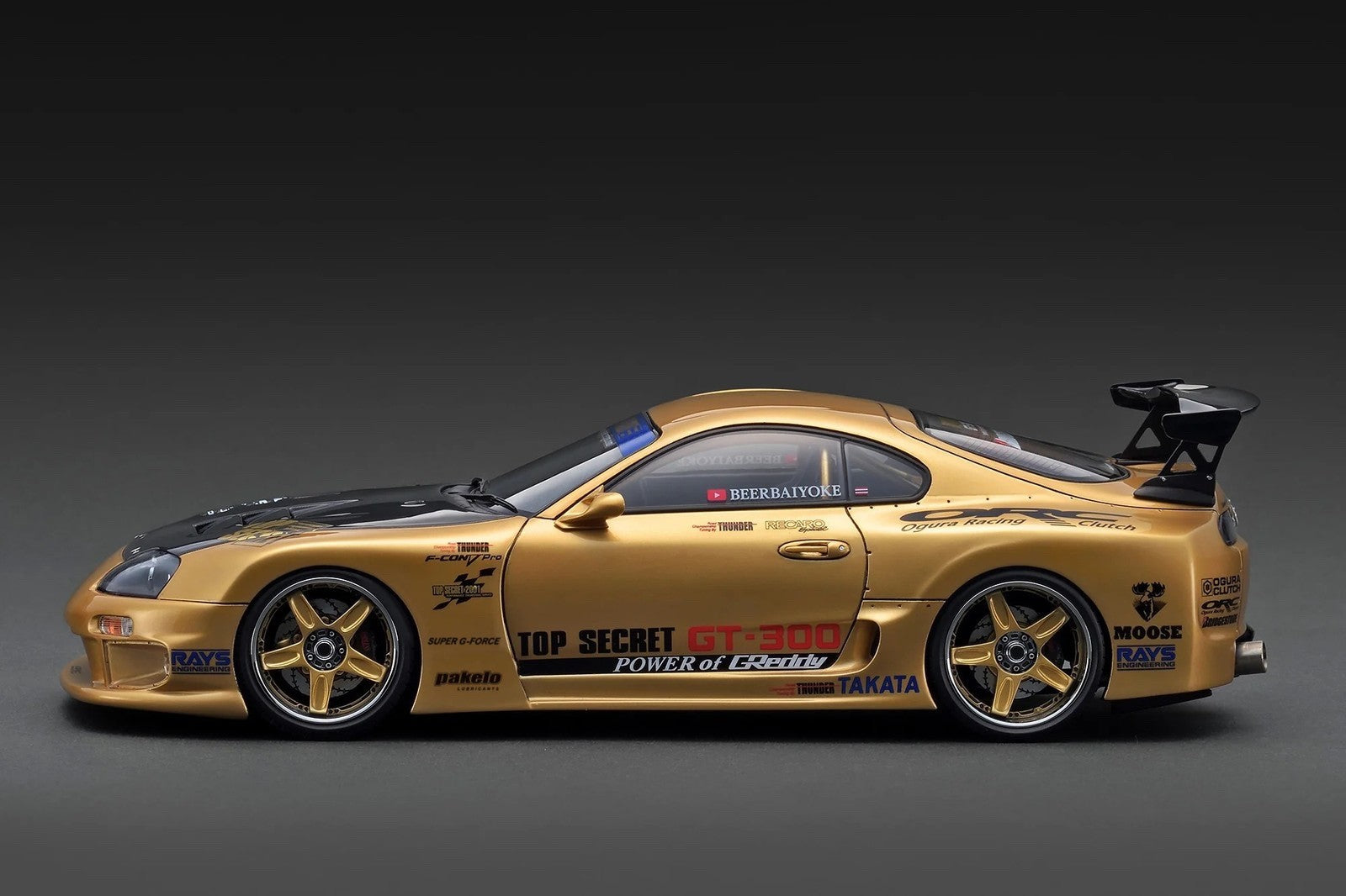 Ignition Model IG3743 1/18 Top Secret GT300 Supra A80 Gold