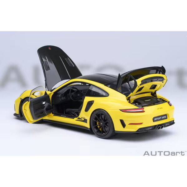 AUTOart 78178 1/18 Porsche 911 991.2 GT3 RS Weissach Yellow Diecast