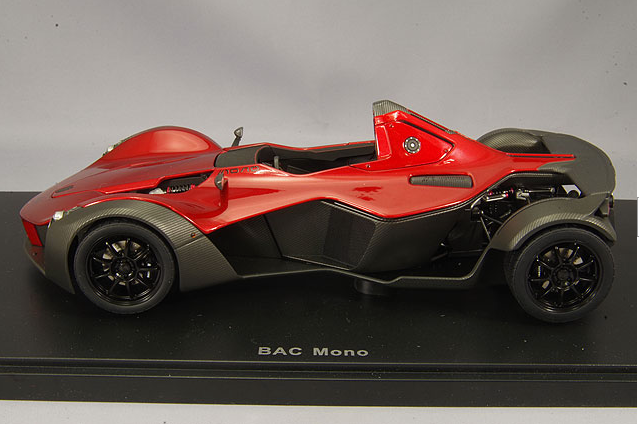AUTOart Aa18119 1/18 BAC Mono Single Seater Track Metallic Red UK