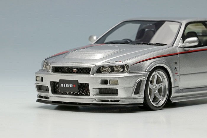 Make Up EIDOLON EM436A 1/43 Nissan Skyline GT-R BNR34 Nismo R-tune Silver