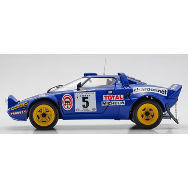 KYOSHO KS08130C - 1/18 Lancia Stratos HF 1976 Tour de Corse #5[Diecast Mini Car]