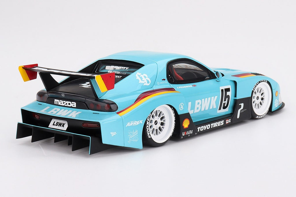 Top Speed TS0543 1/18 Mazda RX-7 LB-Super Silhouette Liberty Walk Light Blue RHD