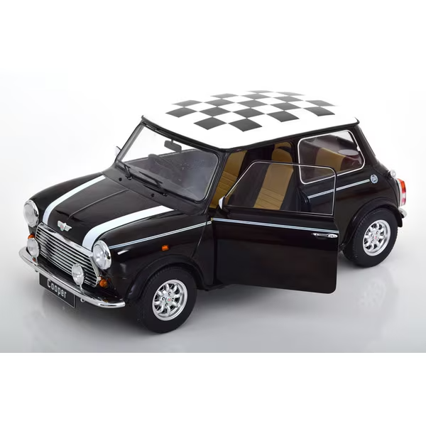 KK Scale KKDC120055R - 1/12 Mini Cooper Checkered Flag Black/White Right-Hand