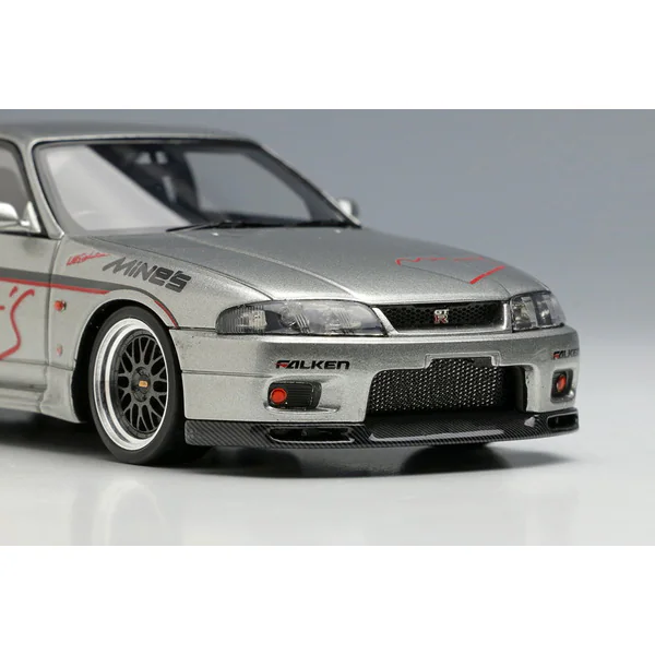 Make Up EIDOLON EM645A 1/43 Mine’s Skyline GT‑R BCNR33 Sonic Silver (Resin-Cast)