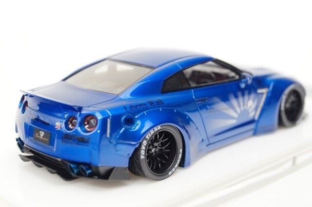 EIDOLON MZE007 1/43 LB Works Nissan GT-R R35 Blue Metallic Diecast Model