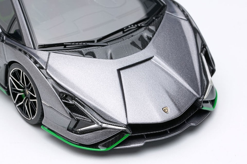 EIDOLON EM675C 1/43 Lamborghini Sian FKP37 2019 with Stripe Grigio Lynx Limited