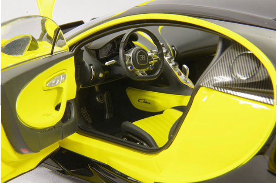 AUTOart 70994 1/18 Bugatti Chiron 2017 Yellow/Black Hypercar