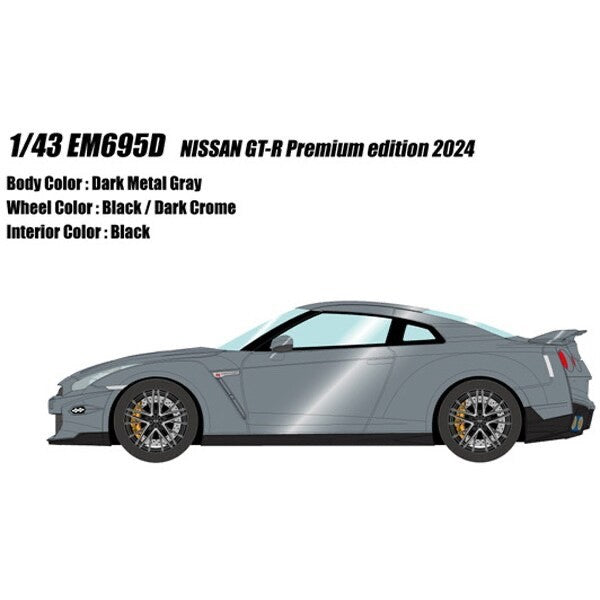 Make Up EIDOLON EM695D 1/43 Nissan GT-R Premium Edition 2024 Dark Metal Gray