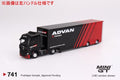 MERCEDES-BENZ ACTROS W/RACING TRANSPORTER "ADVAN" 1/64 MINI GT MGT00741-R